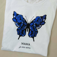 Majica za materinski dan. Mama je ena sama. Majica z metuljčki.